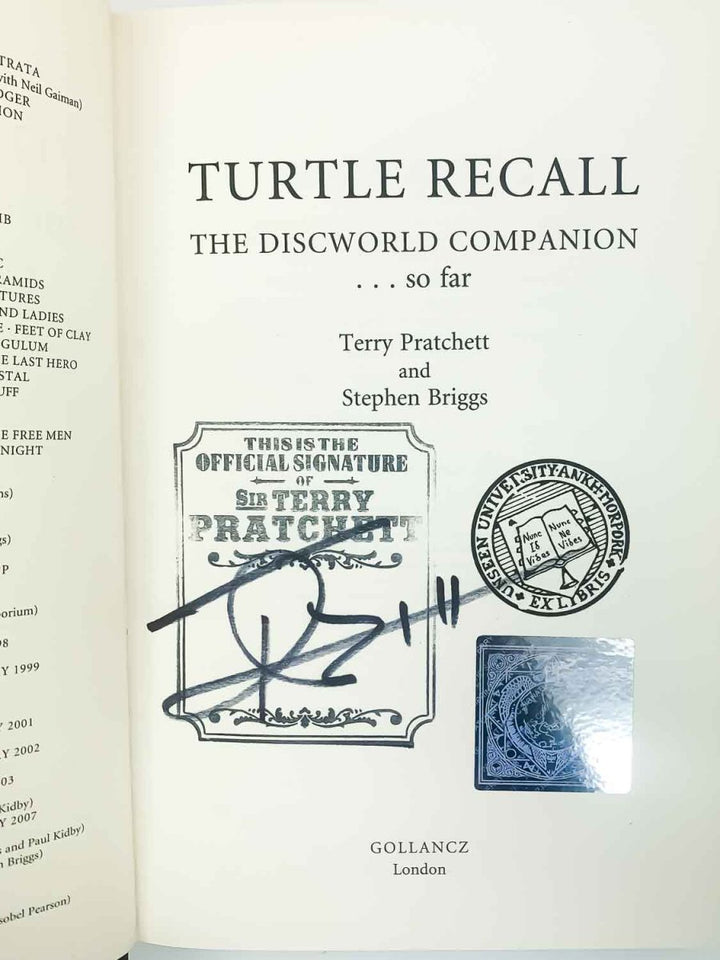 Pratchett, Terry - Turtle Recall : The Discworld Companion ... so far - SIGNED | image3