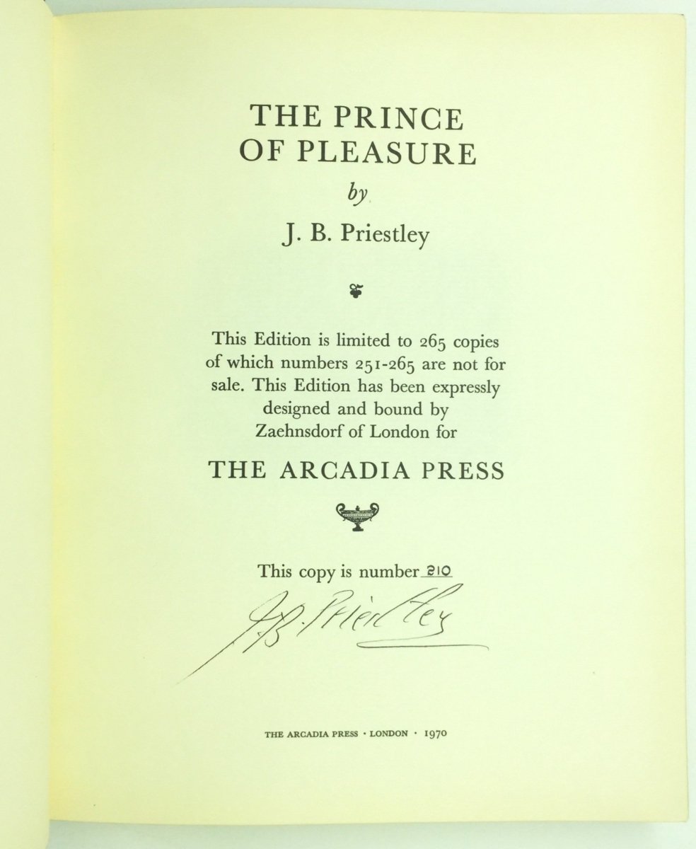 Priestley, J B - The Prince of Pleasure - SIGNED | image7