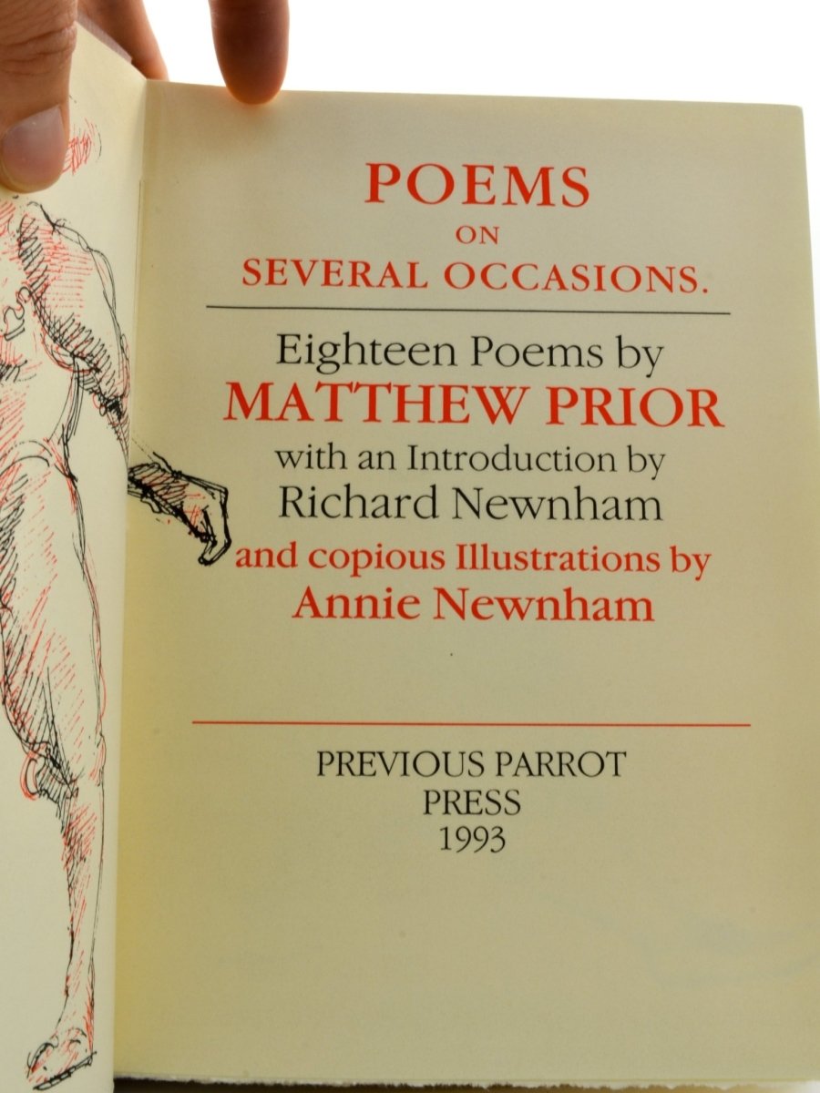 Prior, Matthew - Poems on Several Occasions - SIGNED | signature page