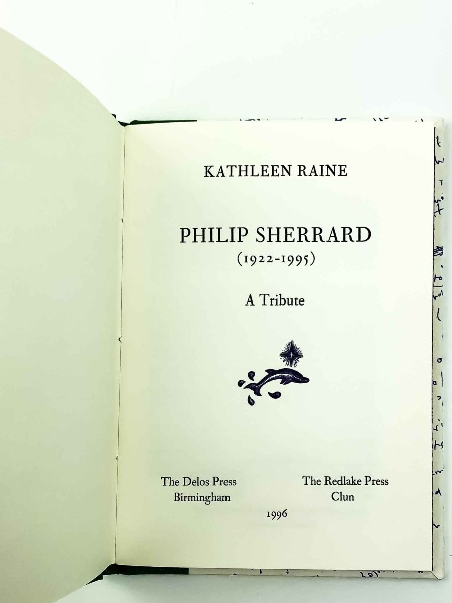 Raine, Kathleen - Philip Sherrard (1922 - 1995) : A Tribute - SIGNED | image4
