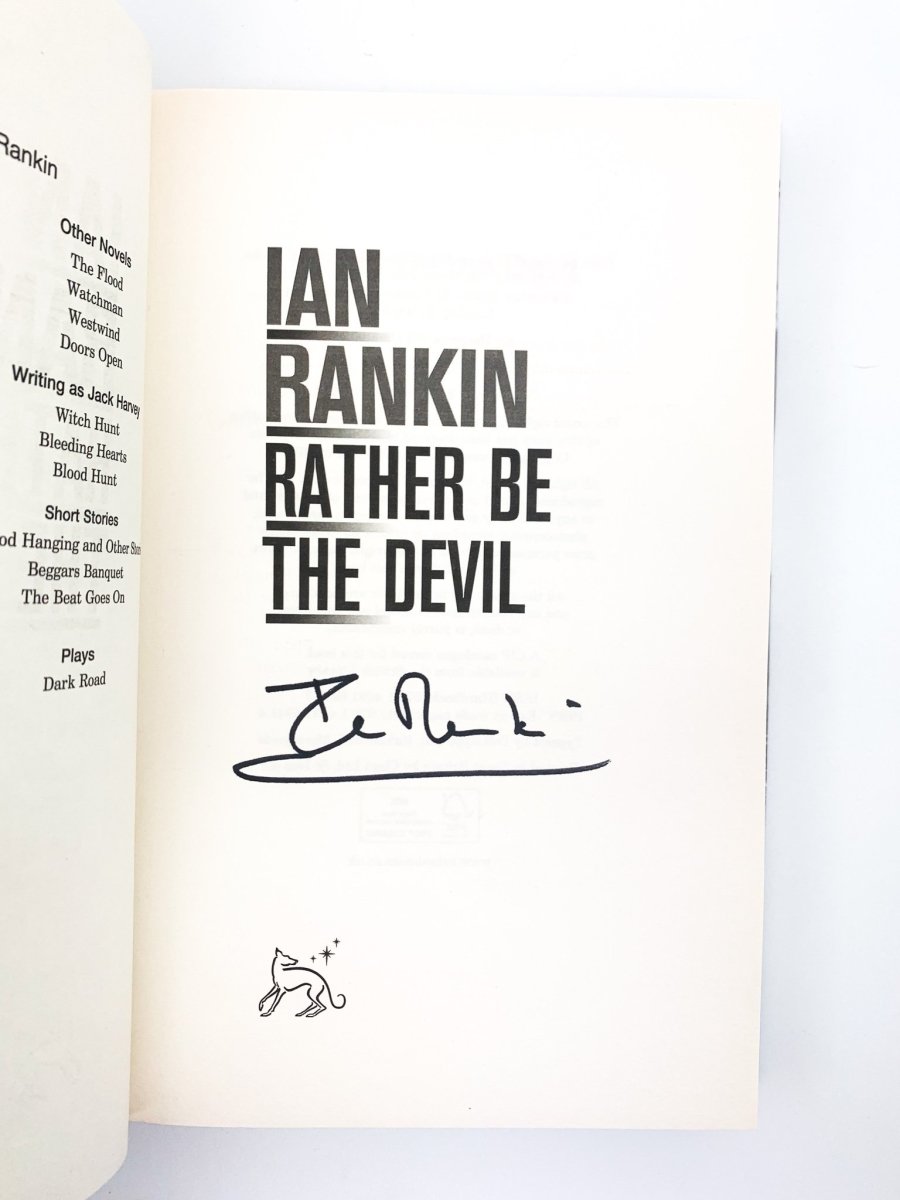 Rankin, Ian - Rather Be the Devil - SIGNED | image3