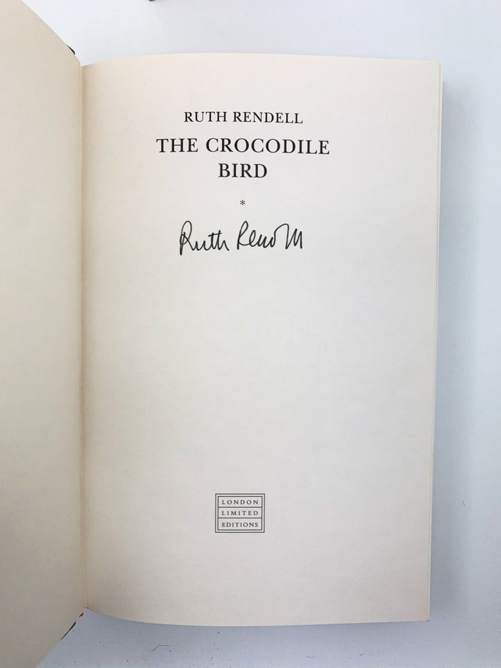 Rendell, Ruth - The Crocodile Bird - SIGNED | signature page