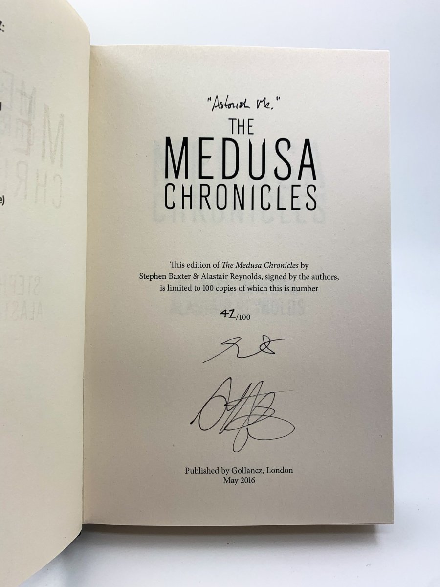 Reynolds, Alastair - The Medusa Chronicles - SIGNED | signature page