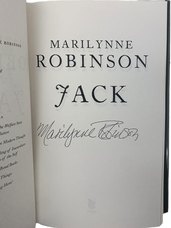 Robinson, Marilynne - Jack - SIGNED | signature page