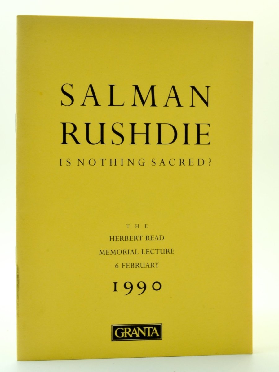 Rushdie, Salman - Is Nothing Sacred ? - SIGNED | front cover