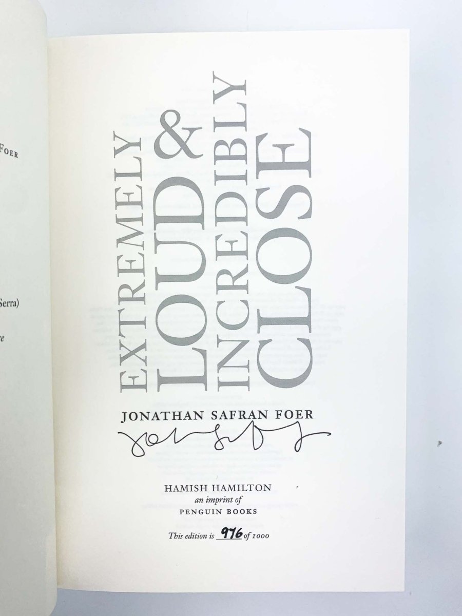Safran Foer, Jonathan - Extremely Loud and Incredibly Close - SIGNED | image3