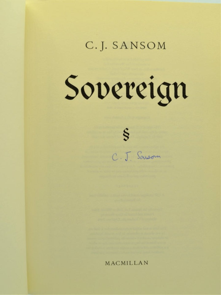 Sansom, C J - Sovereign (SIGNED) | signature page