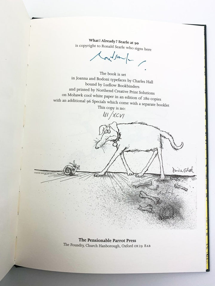 Searle, Ronald - What ! Already ? Searle at Ninety & Kiss Kiss News from Provence (2 volumes in a slipcase) - SIGNED | book detail 6