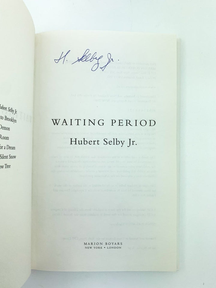 Selby Jr, Hubert - Waiting Period - SIGNED | signature page