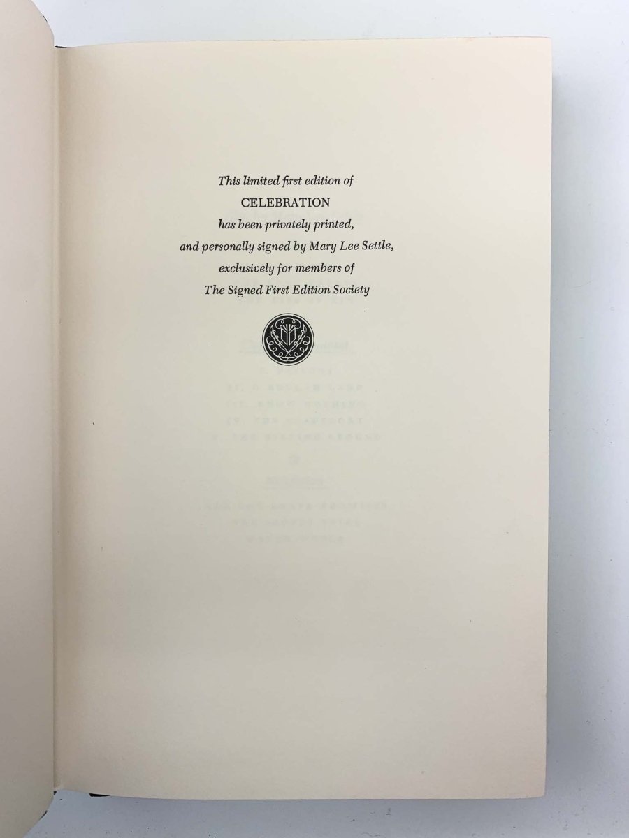 Settle, Mary Lee - Celebration - SIGNED | signature page