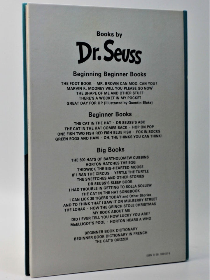 Seuss, Dr - The Cat in the Hat Song Book | back cover