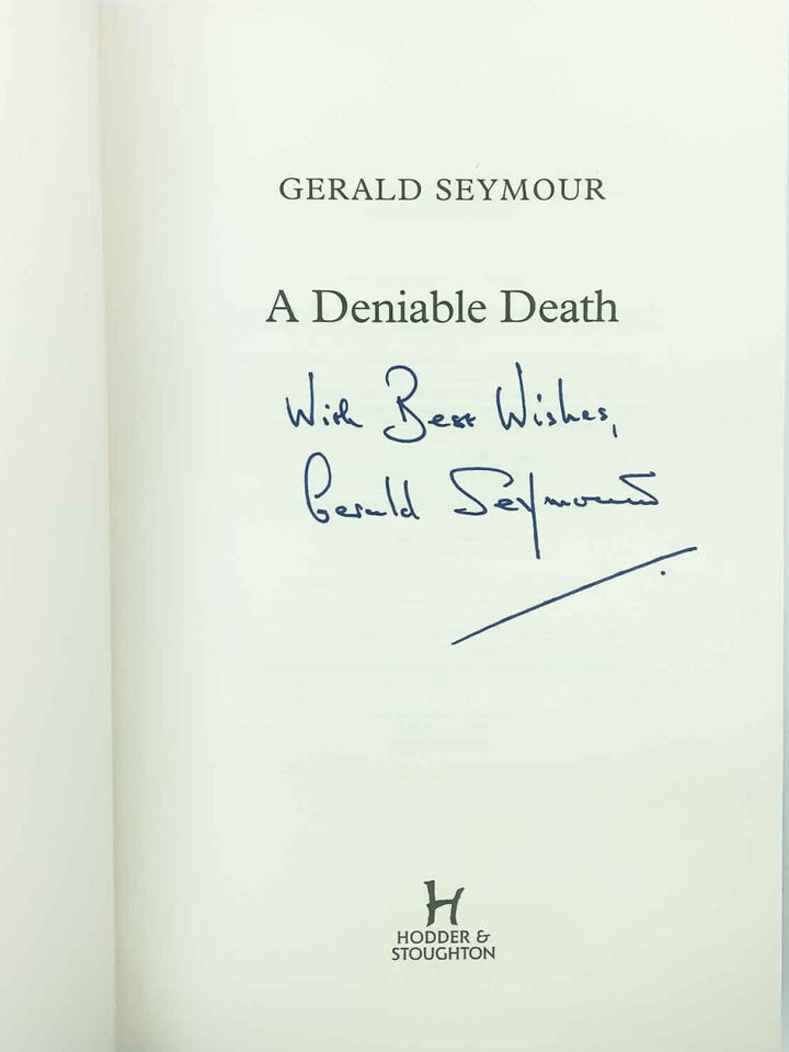 Seymour, Gerald - A Deniable Death - SIGNED | back cover