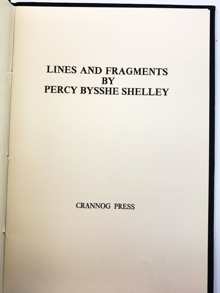 Shelley, Percy Bysshe - Lines and Fragments | sample illustration