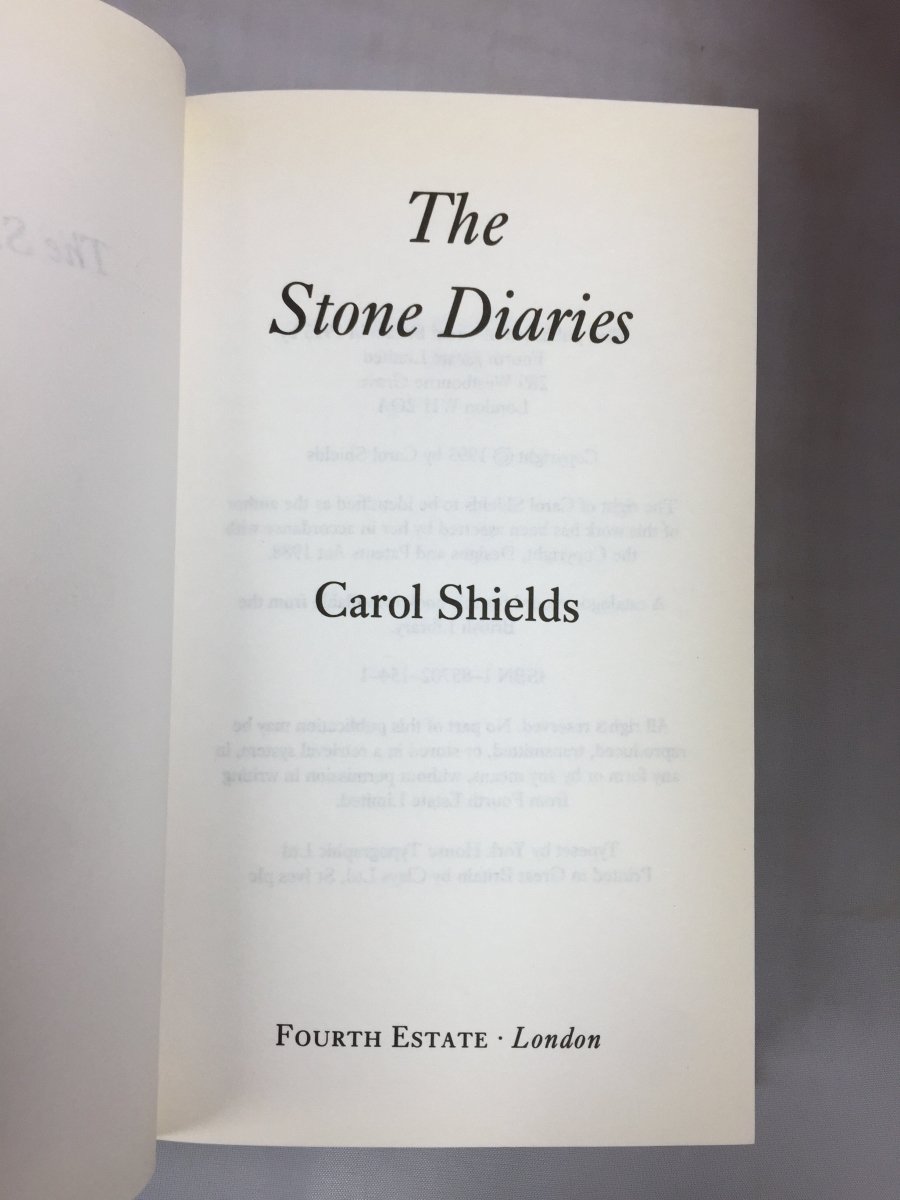 Shields, Carol - The Stone Diaries | sample illustration