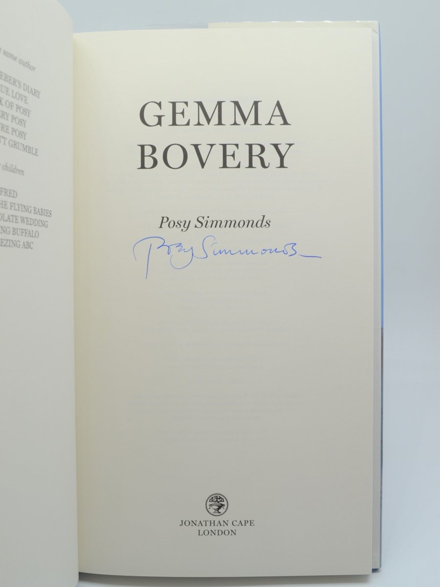 Simmonds, Posy - Gemma Bovery - SIGNED | signature page