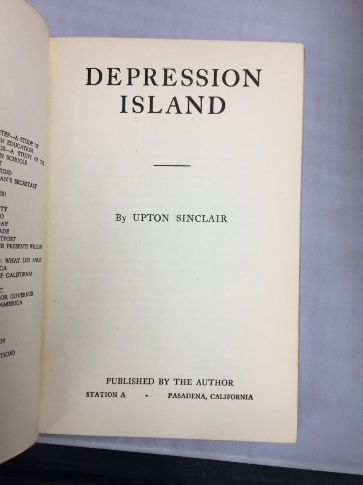 Sinclair, Upton - Depression Island | sample illustration