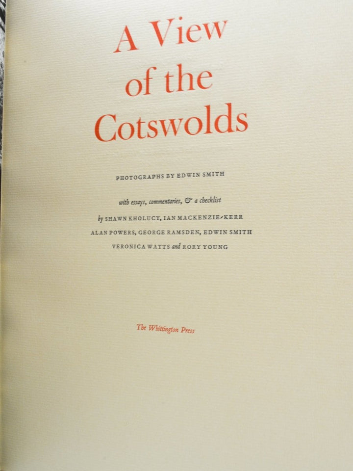 Smith, Edwin - A View of the Cotswolds | back cover