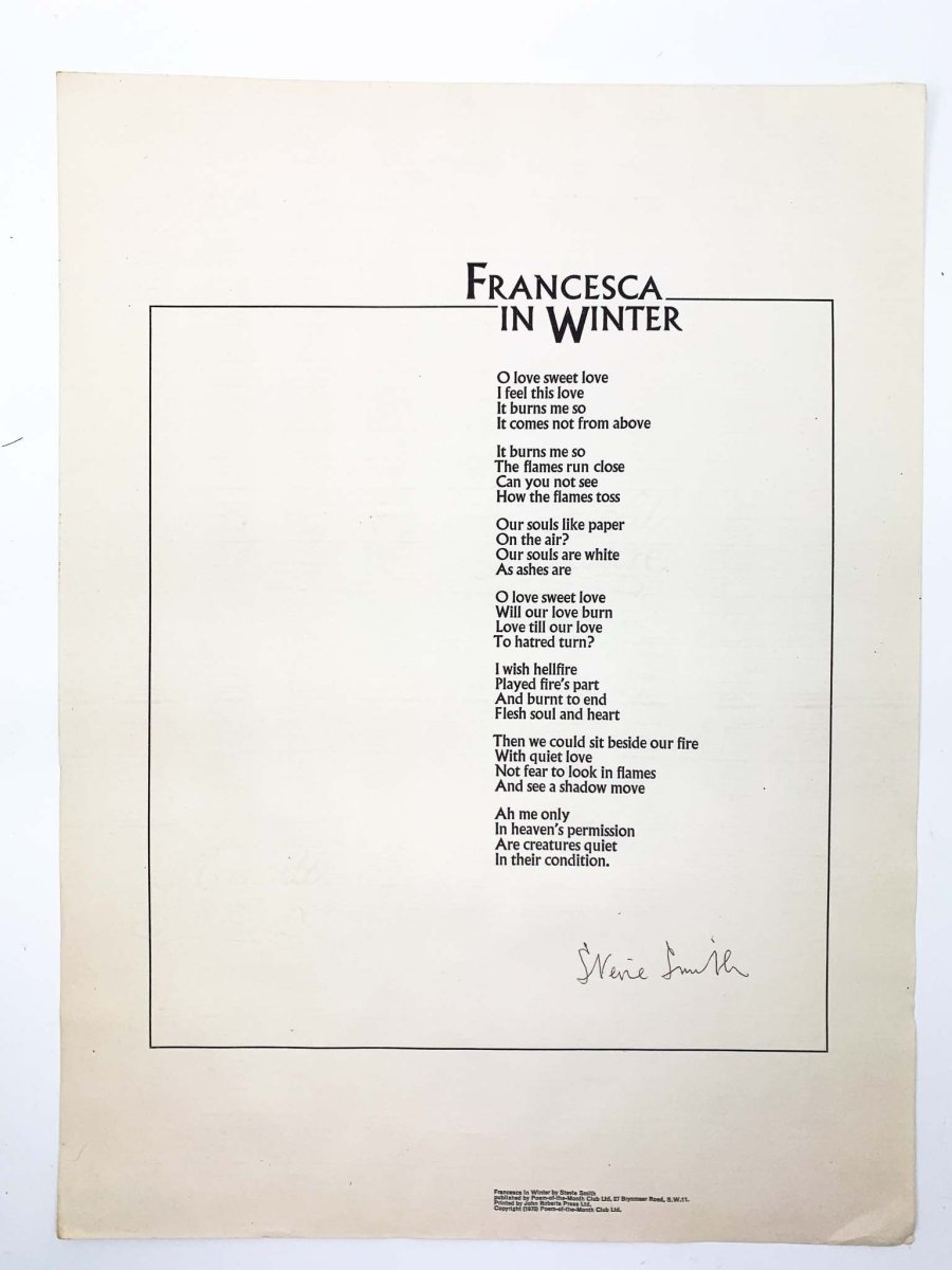 Smith, Stevie - Francesca in Winter - SIGNED | image1