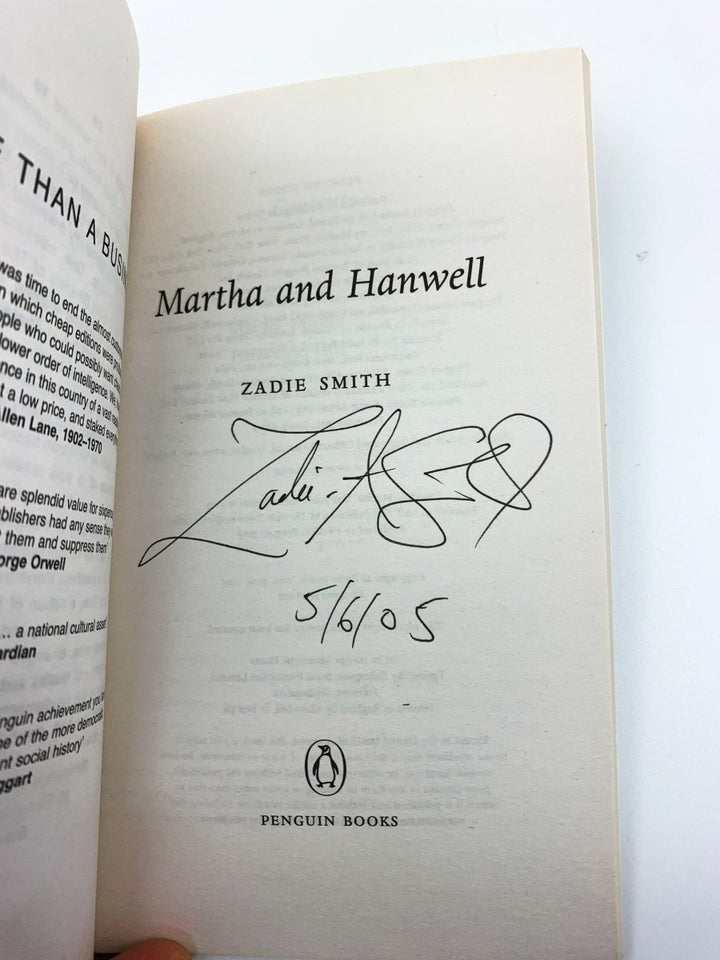 Smith, Zadie - Martha and Hanwell - SIGNED | back cover