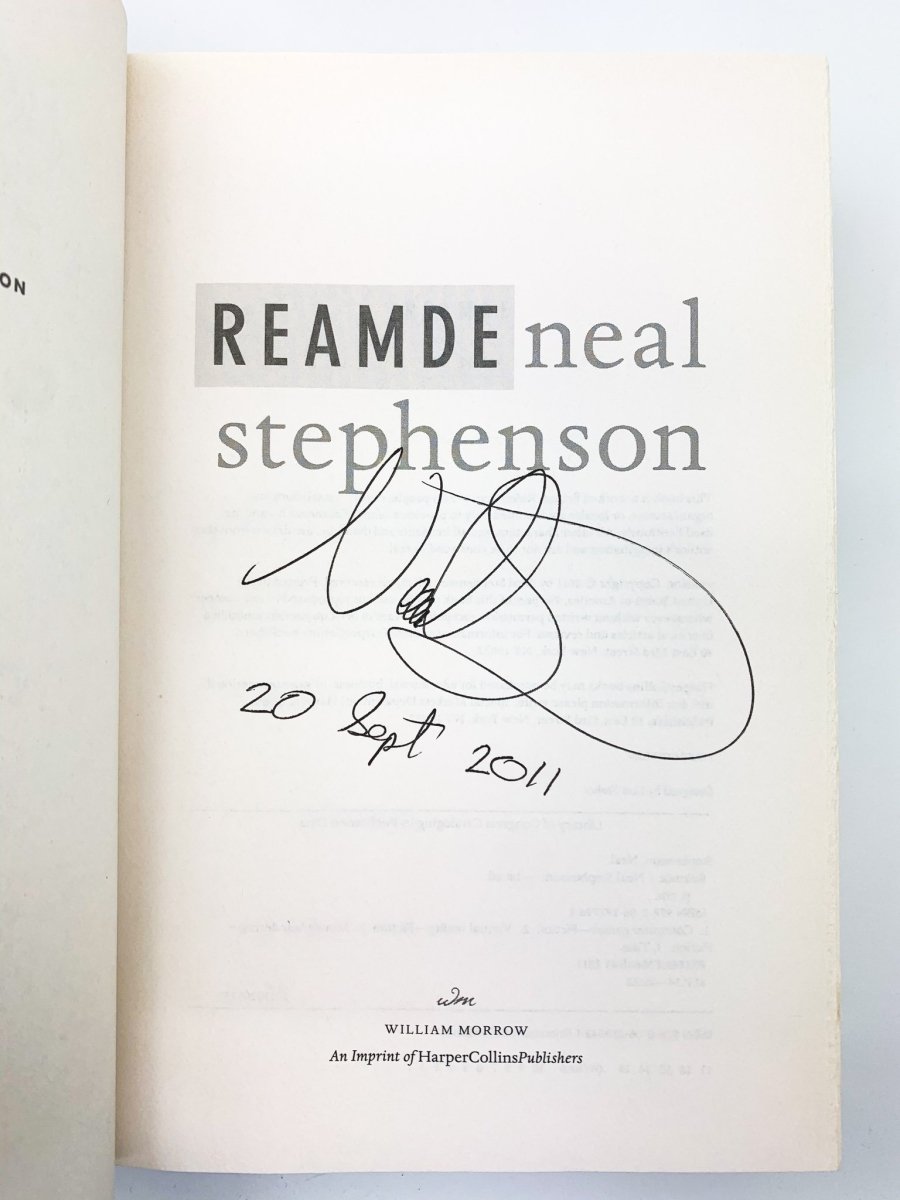 Stephenson, Neal - Reamde - SIGNED | signature page