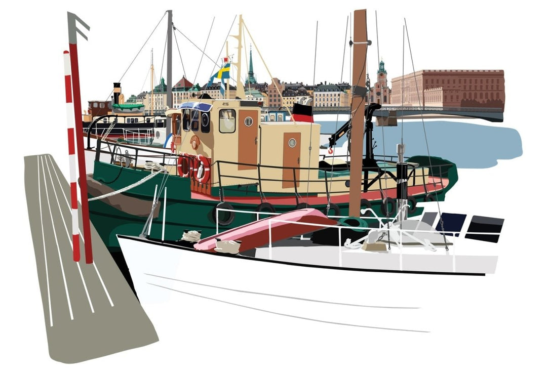Stockholm Fishing Boats | image1 | Signed Limited Edtion Print
