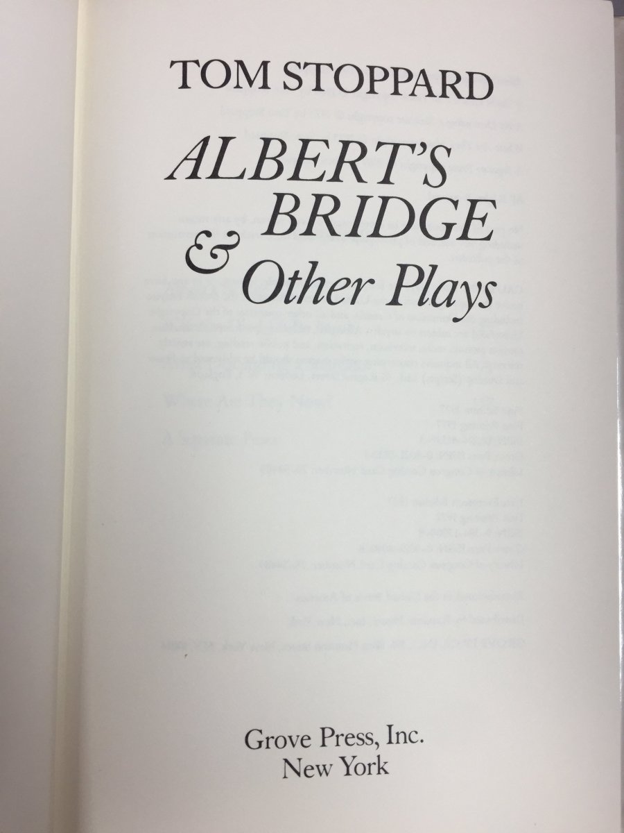 Stoppard, Tom - Albert's Bridge and Other Plays | sample illustration