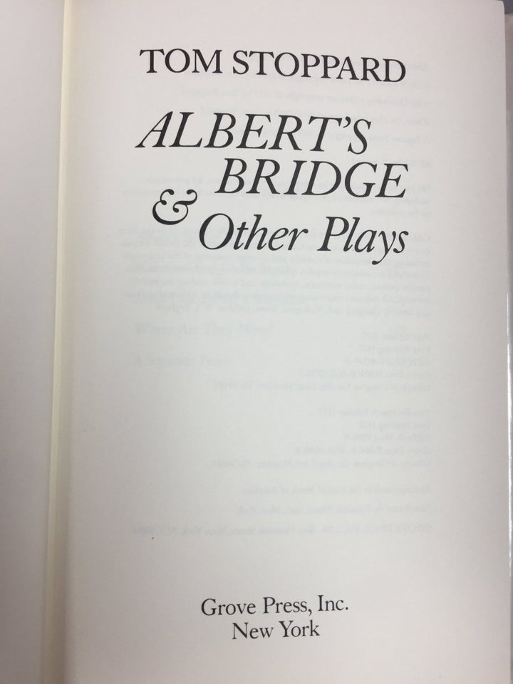 Stoppard, Tom - Albert's Bridge and Other Plays | sample illustration