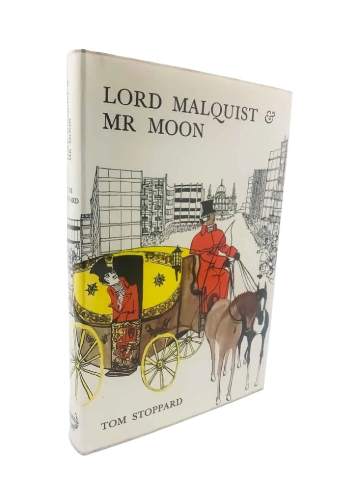 Stoppard, Tom - Lord Malquist & Mr Moon | front cover. Published by Anthony Blond in 1966. Hardcover.  Condition:  Near Fine/Near Fine