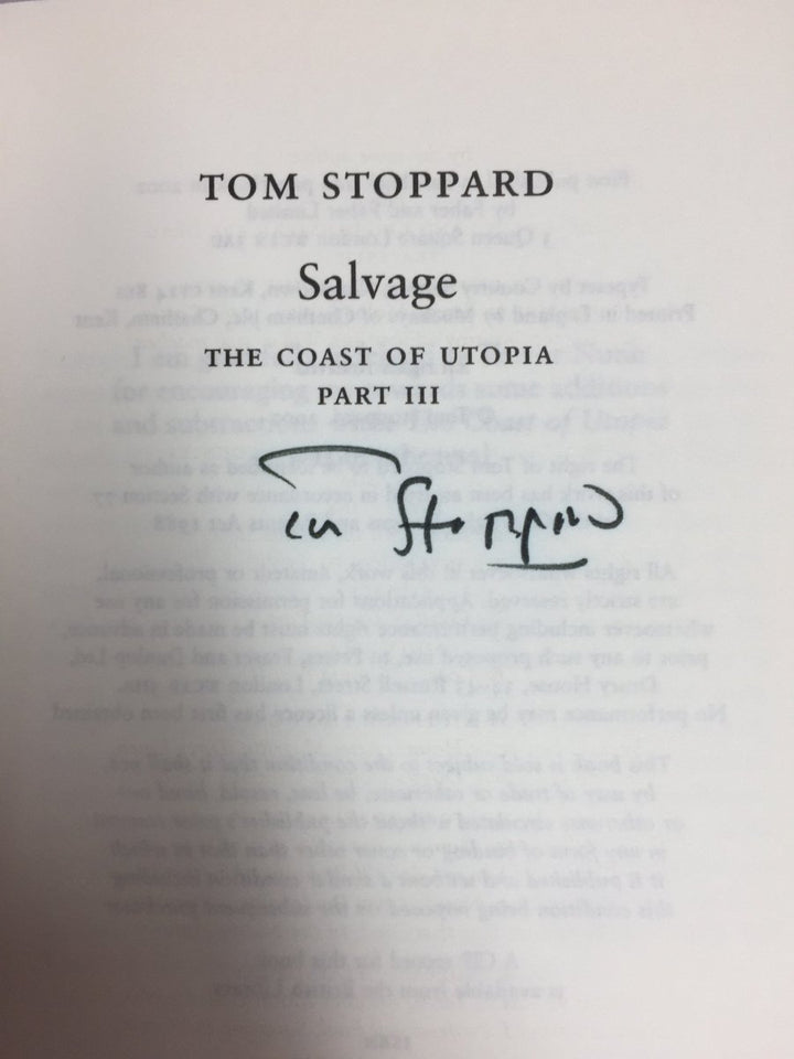 Stoppard, Tom - The Coast of Utopia ( 3 vols ) | back cover