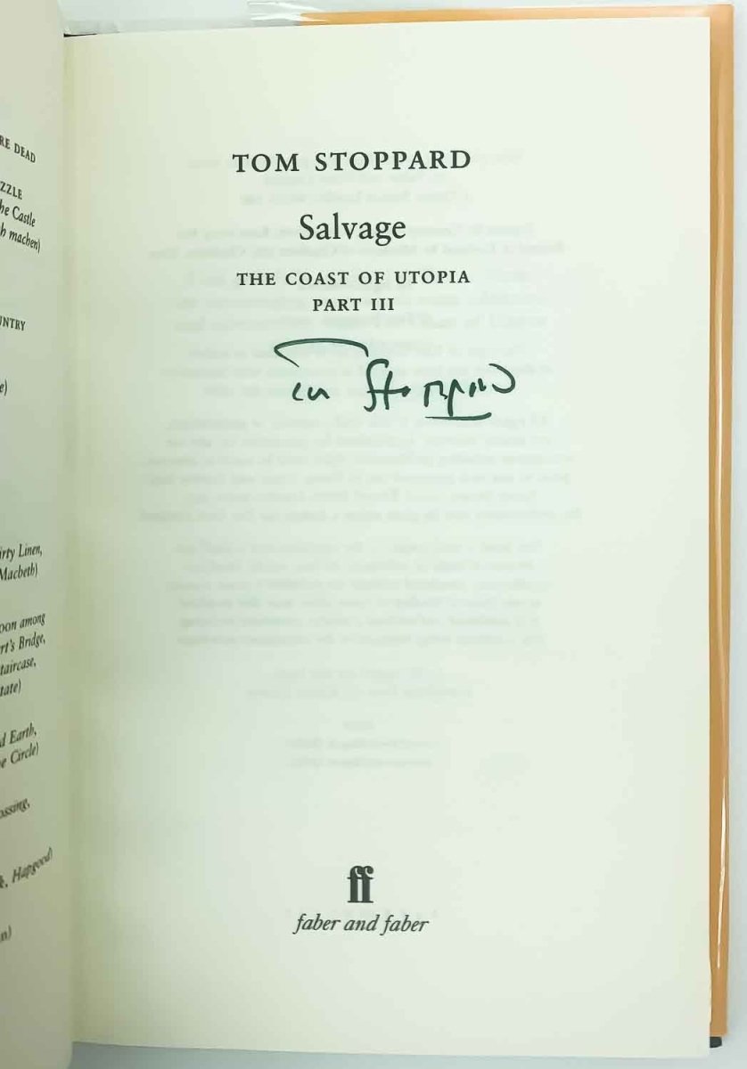 Stoppard, Tom - The Coast of Utopia ( 3 vols ) - SIGNED | image4
