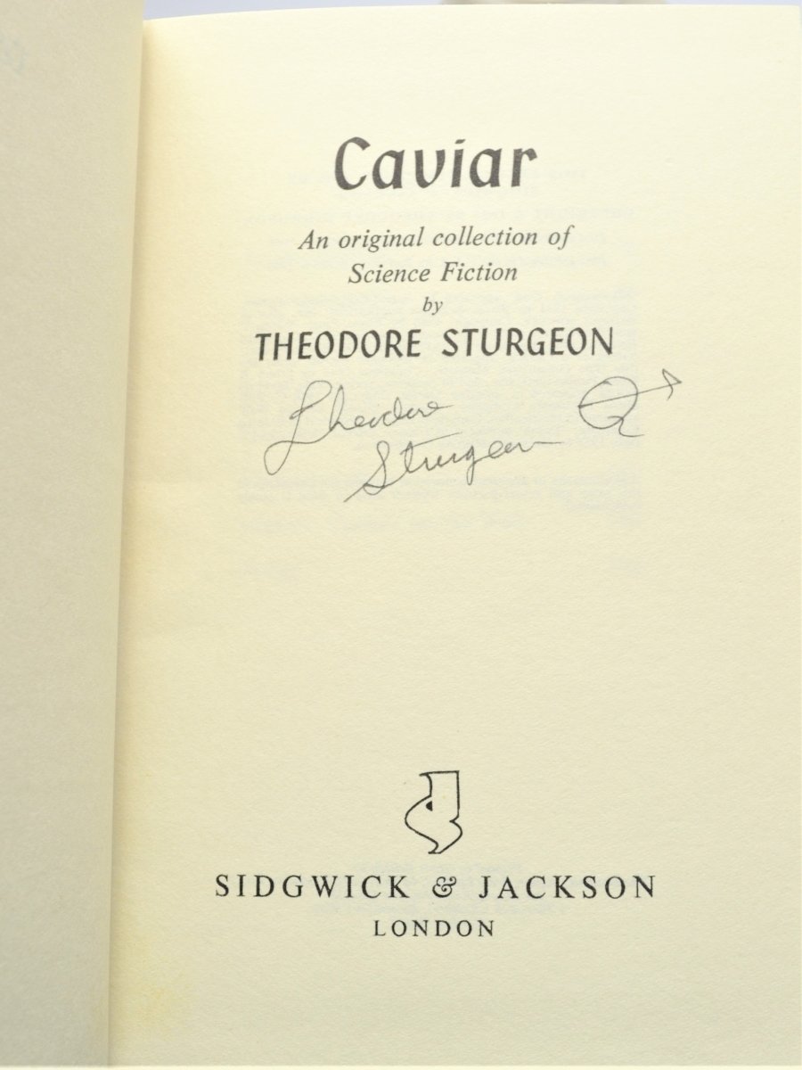 Sturgeon, Theodore - Caviar (SIGNED) | back cover