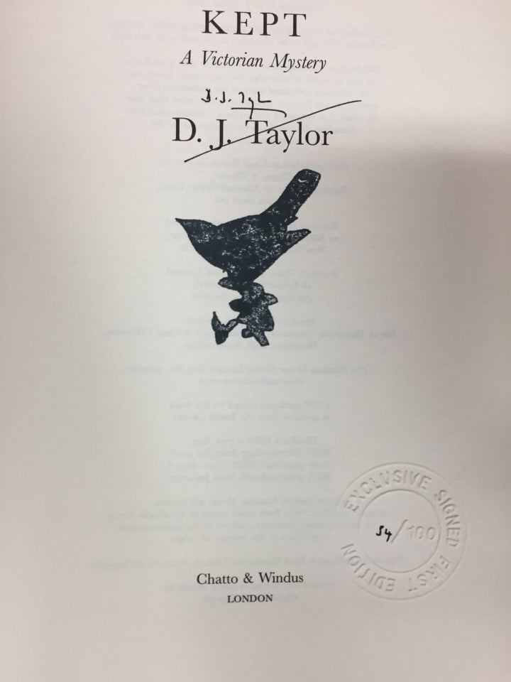 Taylor, D J - Kept | back cover
