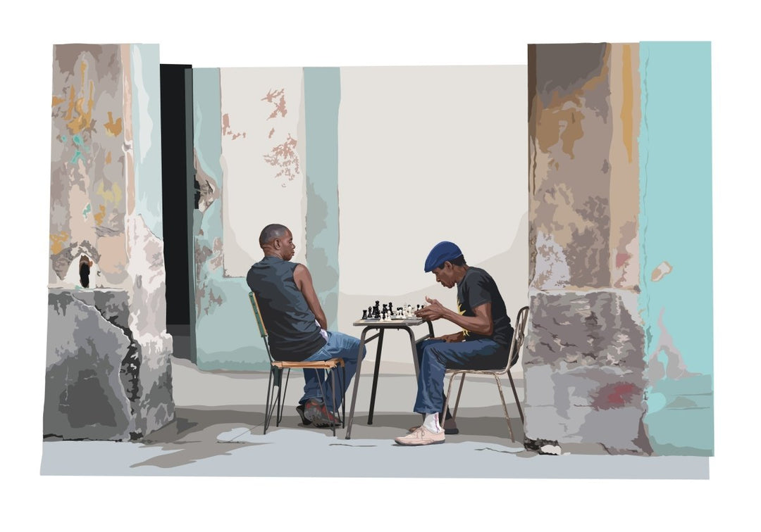 The Chess Match, Havana | image1 | Signed Limited Edtion Print