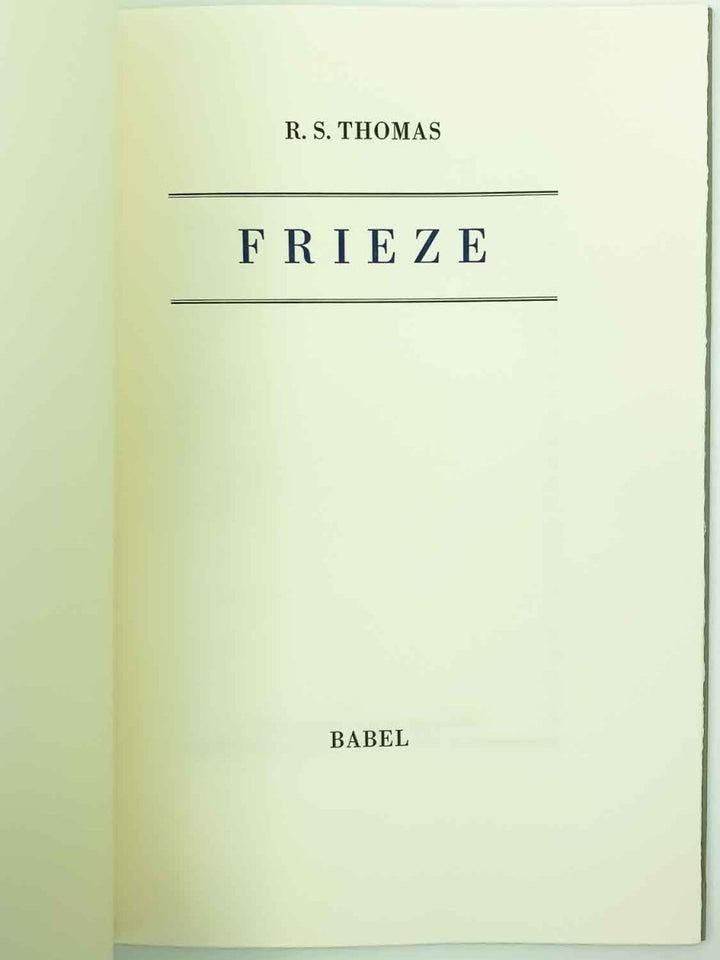 Thomas, RS - Frieze | signature page