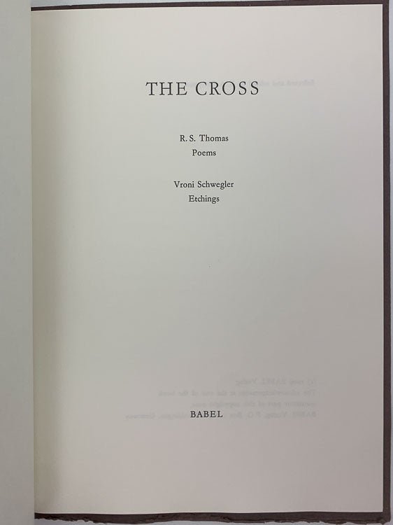 Thomas, RS - The Cross | book detail 5