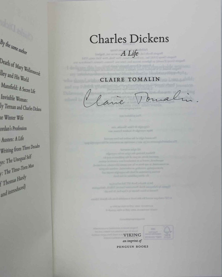 Tomalin, Claire - Charles Dickens : A Life - SIGNED | image3