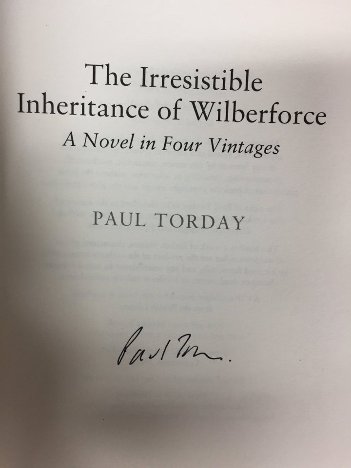 Torday, Paul - The Irresistible Inheritance of Wilberforce | back cover