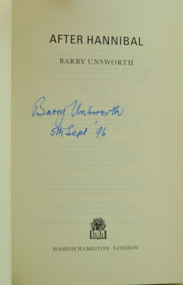 Unsworth, Barry - After Hannibal - SIGNED | image3