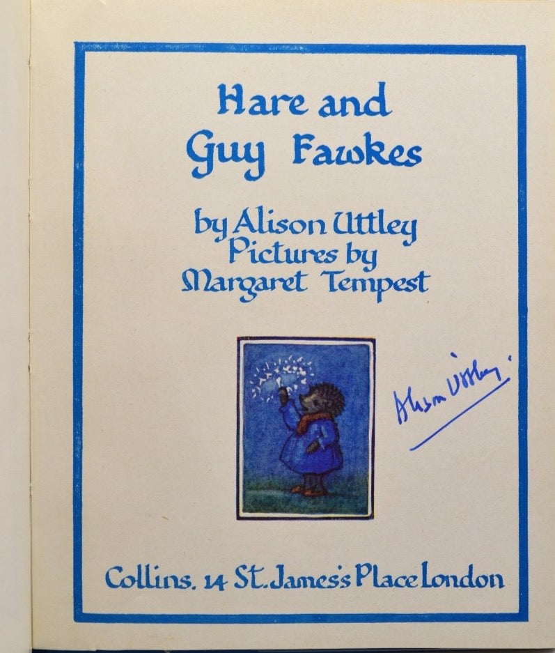 Uttley, Alison - Hare and Guy Fawkes | sample illustration