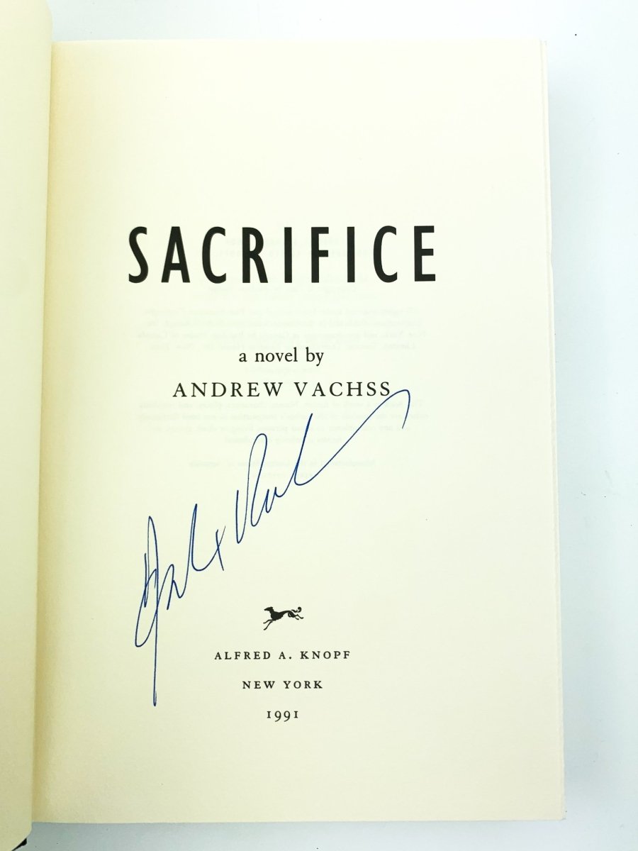 Vachss, Andrew - Sacrifice - SIGNED | image3