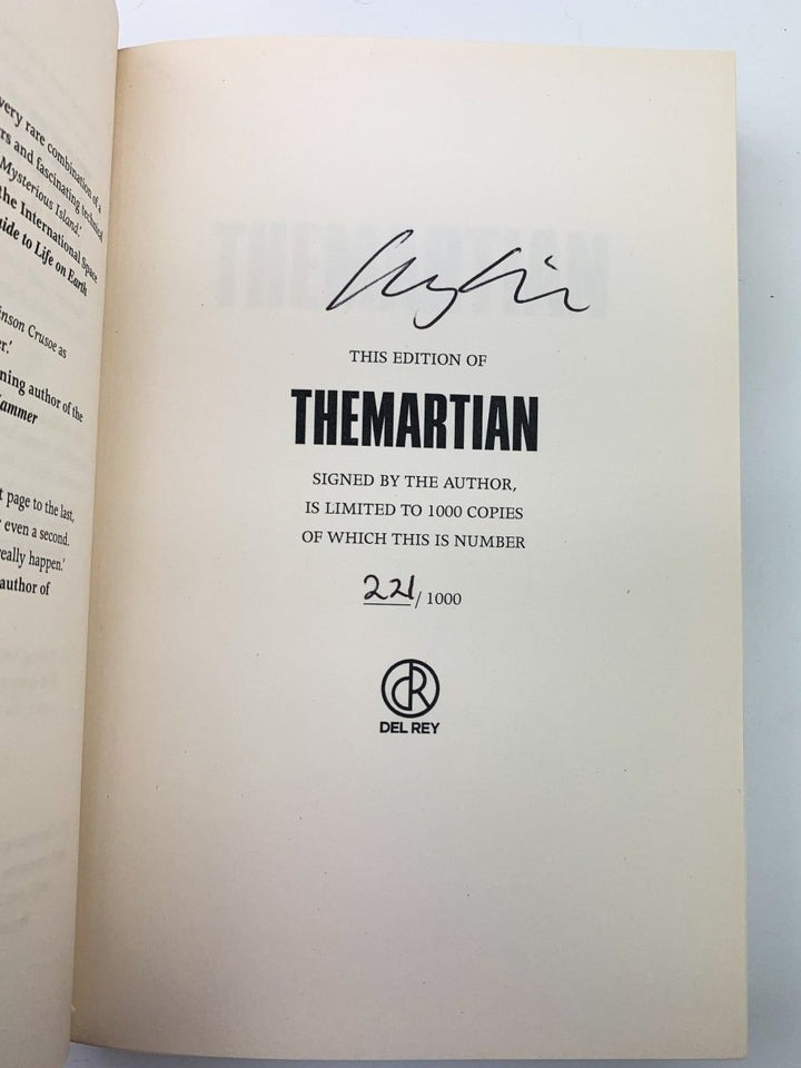 Weir, Andy - The Martian - SIGNED | signature page