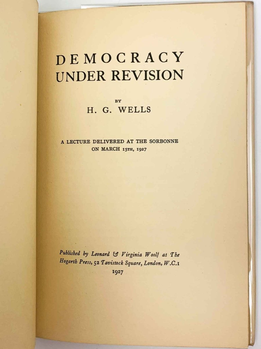 Wells, H G - Democracy Under Revision | pages