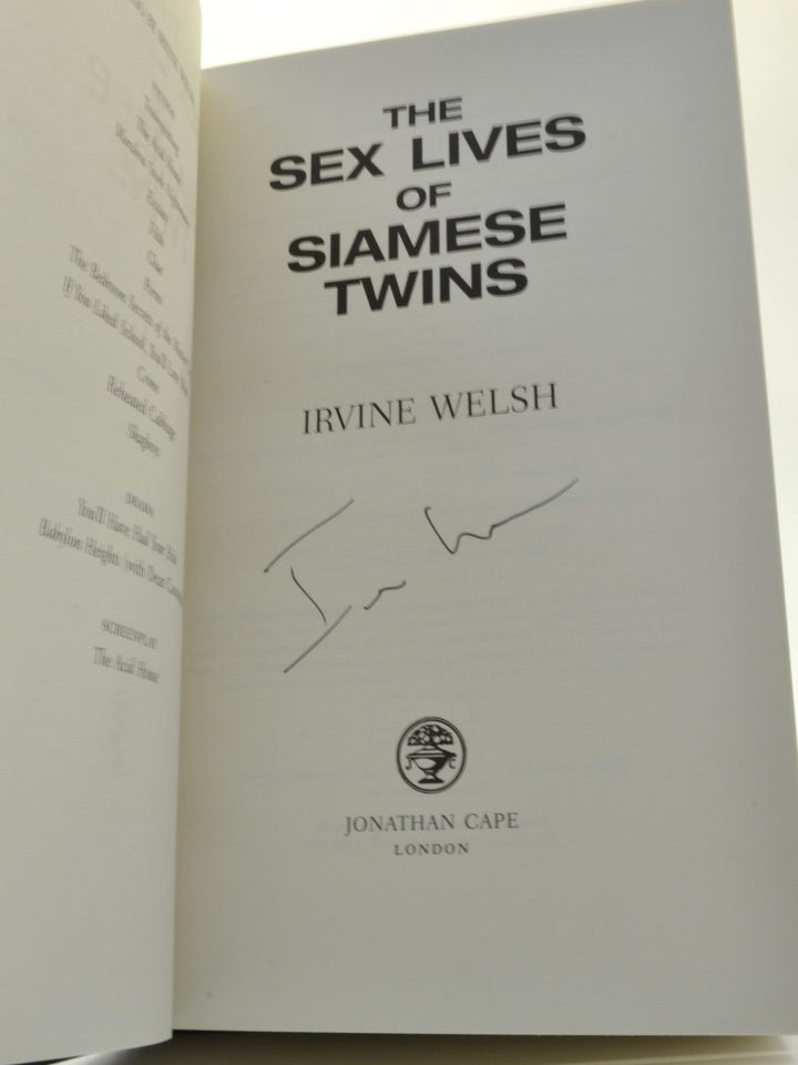 Welsh, Irvine - The Sex Lives of Siamese Twins - SIGNED | signature page