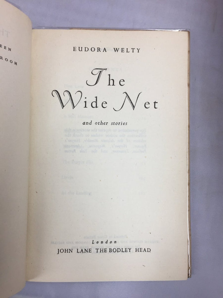 Welty, Eudora - The Wide Net | sample illustration