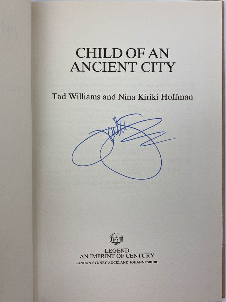 Williams, Tad - Child of an Ancient City - SIGNED | signature page