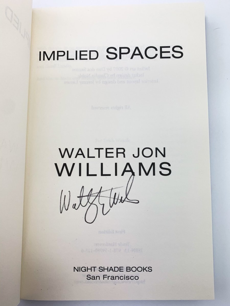 Williams, Walter Jon - Implied Spaces - SIGNED | image3