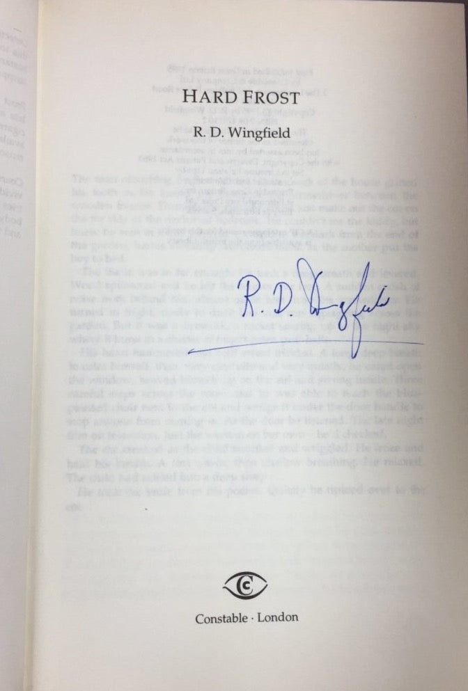 Wingfield, R D - Hard Frost - SIGNED | back cover