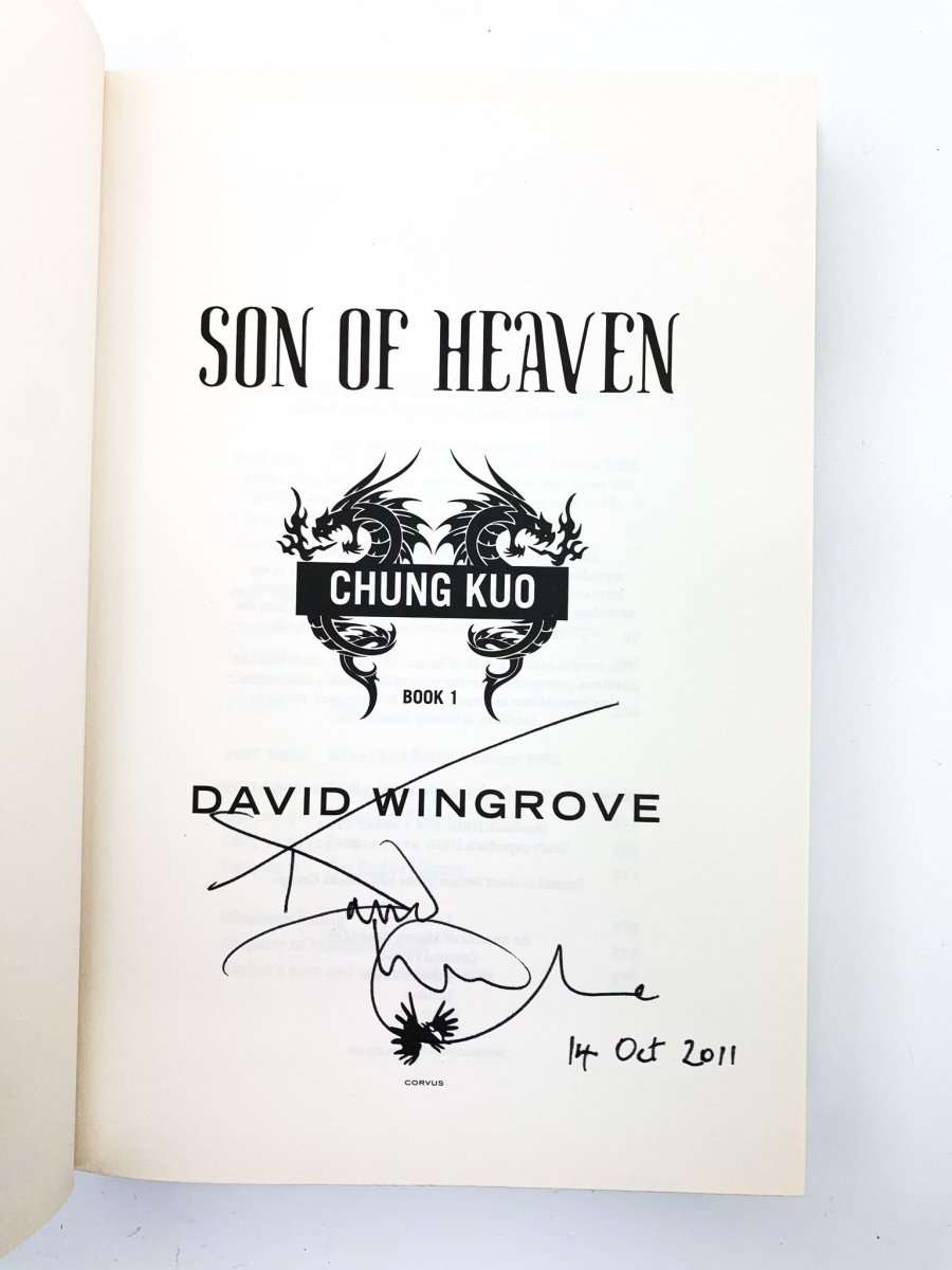 Wingrove, David - Son of Heaven - SIGNED | signature page