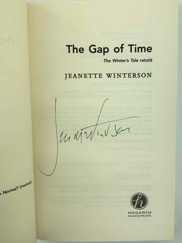 Winterson, Jeanette - A Gap of Time - SIGNED | image3