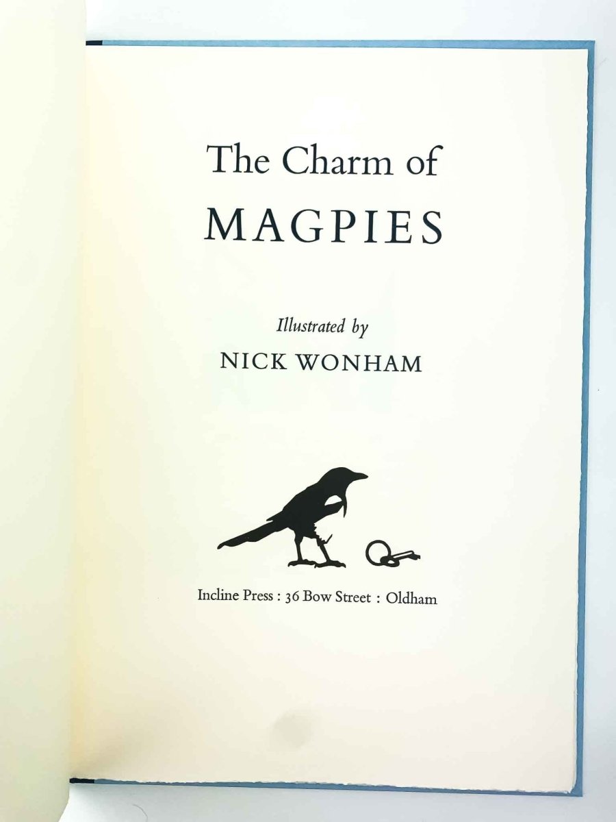 Wonham, Nick - The Charm of Magpies - SIGNED | back cover
